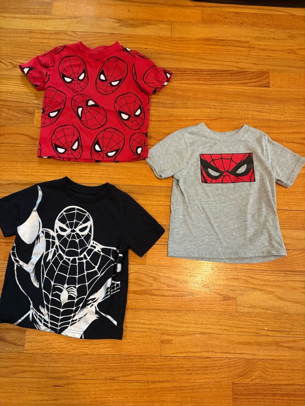 Marvel Black, Red, and Gray Graphic Tees